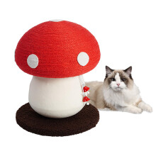Cat Scratching Post with Cute Mushroom Design, Sisal Cat Scratcher for Indoor Cats Furniture Protection