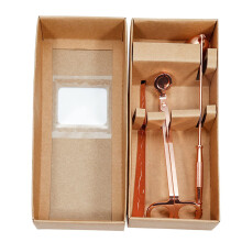 3 in 1 Candle Accessory Set with Stainless Steel Wick Trimmer Cutter Snuffer, Rose Gold Candle Care Kit