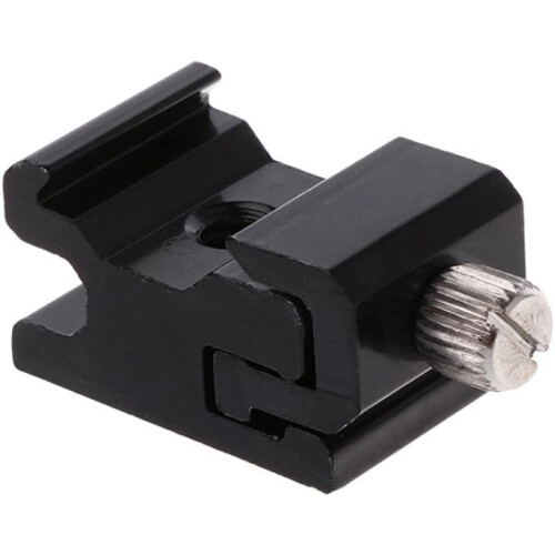 Hot Shoe Mount Adapter with Secure Clamping Lock, Durable Alloy Flash Bracket for Camera Tripod 2