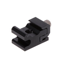 Hot Shoe Mount Adapter with Secure Clamping Lock, Durable Alloy Flash Bracket for Camera Tripod