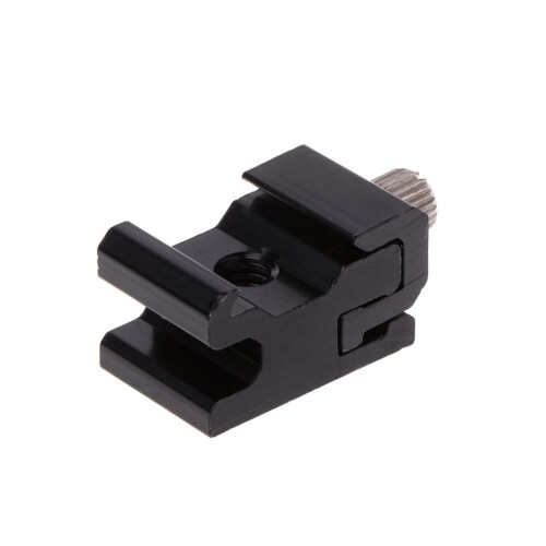 Hot Shoe Mount Adapter with Secure Clamping Lock, Durable Alloy Flash Bracket for Camera Tripod