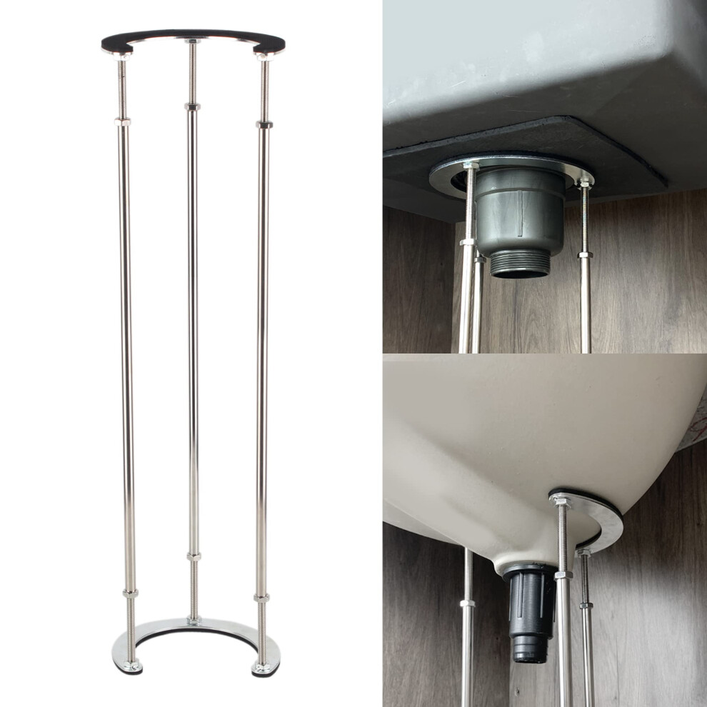 Undermount Sink Brackets Adjustable Stainless Steel Support Legs 440Lbs Load For Kitchen And Bathroom 9174973513360
