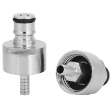 Carbonation Cap 2Pcs Stainless Steel LeakProof Lid with Barb Ball Lock for PET Bottles Brewing
