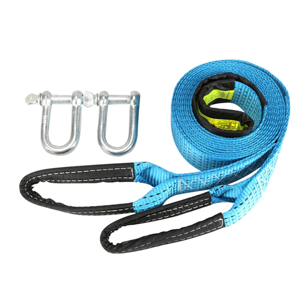 Heavy Duty Tow Strap 9 Ton Break Strength With Triple Reinforced Ends And Gloves For Vehicle Recovery 9174973524793