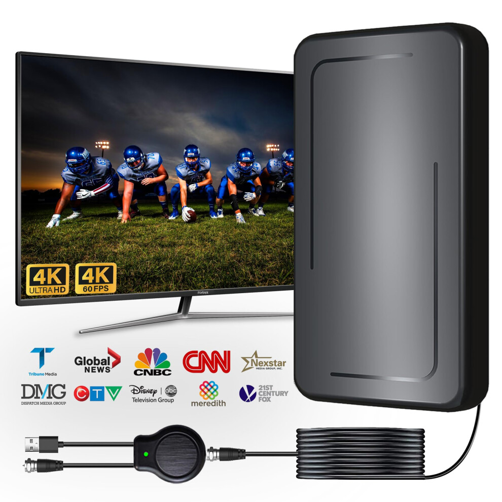 Hdtv Antenna 980+ Mile Reception Indoor Outdoor 4K 1080P Digital Tv Antenna With Signal Booster 25Ft Cable 9164114234964