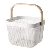 Wire Basket White 902.816.18 - 9.75x10.25x7 Inch Storage Organizer for Home and Kitchen