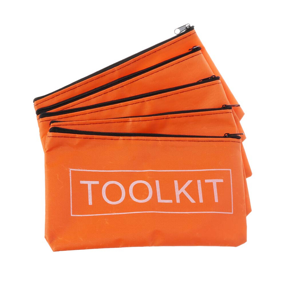 5Pcs Waterproof Oxford Tool Storage Bag Set, Durable Wearresistant Organizer Pouches, Orange 9164114235343