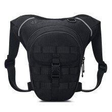 Motorcycle Leg Bag Waterproof Oxford Fabric with Molle System Adjustable Tactical Thigh Bag Black