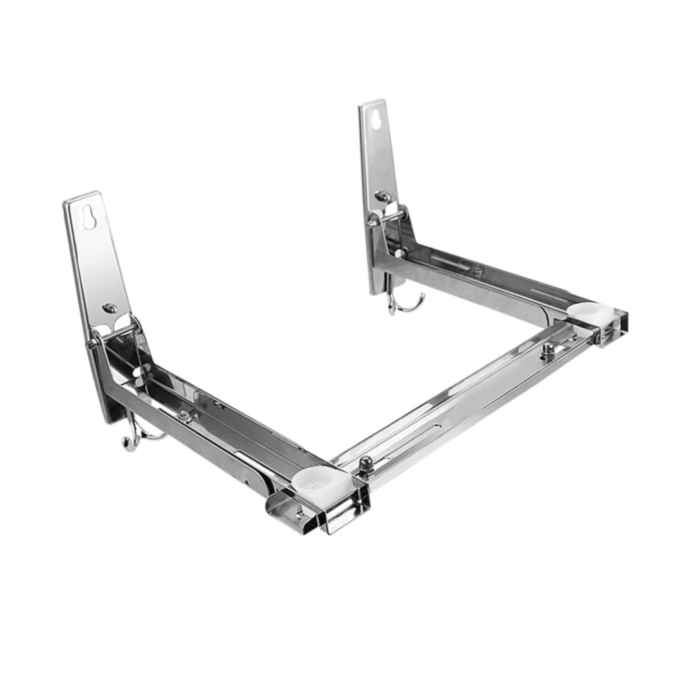 Wall Mounted Microwave Shelf Stainless Steel Adjustable Retractable Foldable Oven Rack For Kitchen 9164114198341
