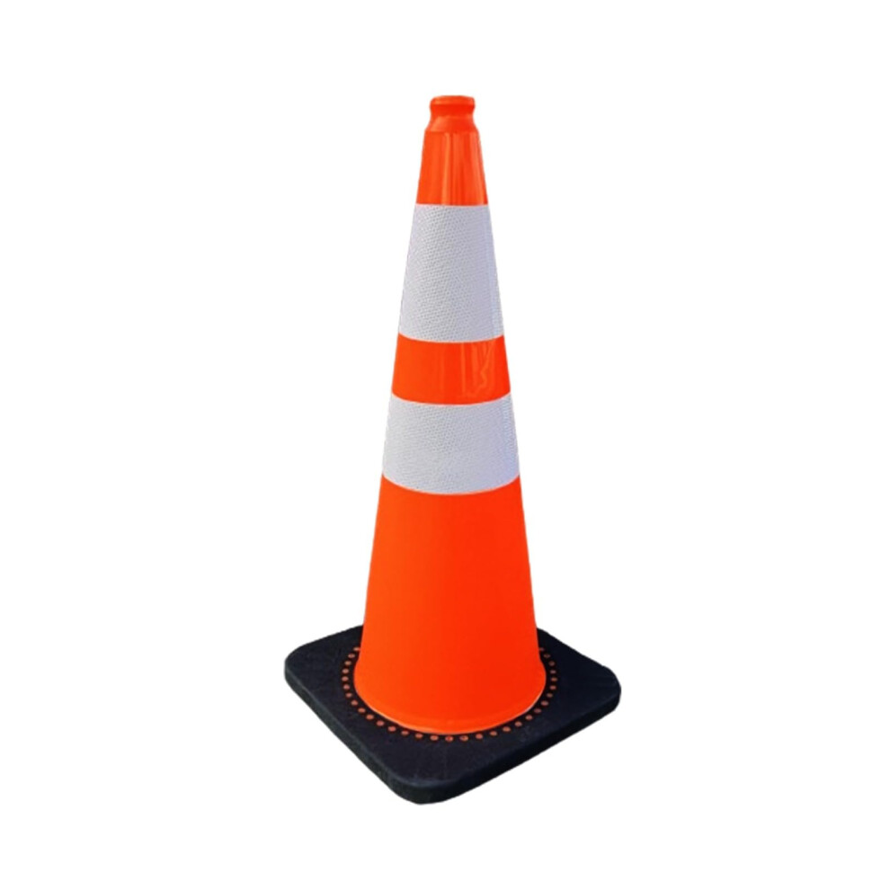 75Cm Orange Traffic Cone With Weighted Base, Visibility Reflective Road Safety Cone 9164114199171