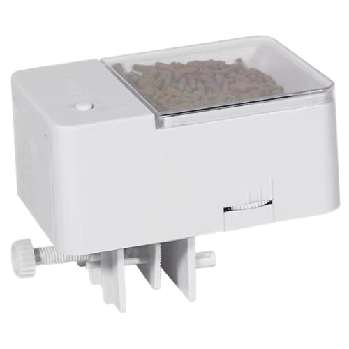 Automatic Fish Feeder with Timer, Battery Operated Aquarium Feeder, Adjustable Portion Dispenser