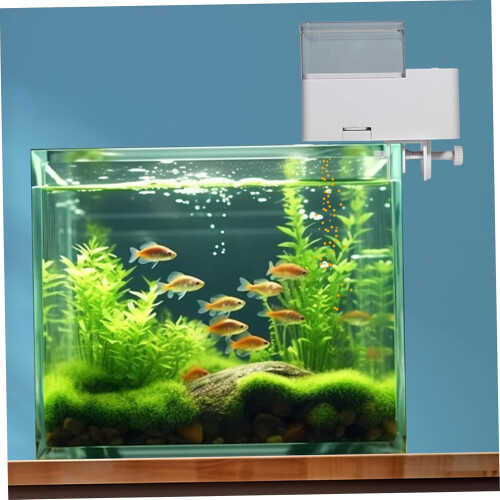 Automatic Fish Feeder with Timer, Battery Operated Aquarium Feeder, Adjustable Portion Dispenser 2