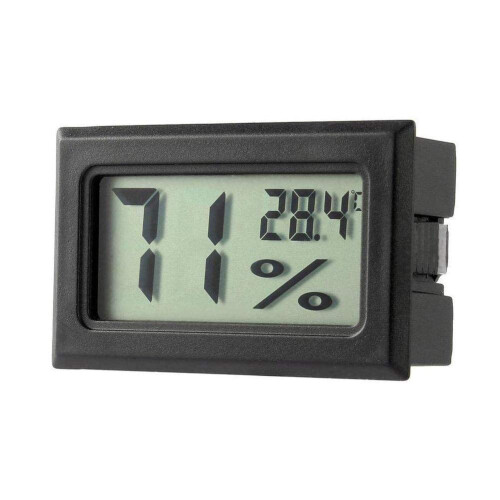 Thermohygrometer 10Pack Embedded Mini Digital LCD Display FY12 Wire With Probe