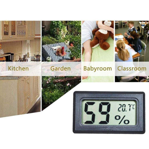 Thermohygrometer 10Pack Embedded Mini Digital LCD Display FY12 Wire With Probe 1