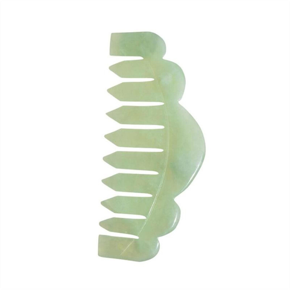 Unisex Natural Jade Comb Antistatic Hair Care Scalp Massage Tool With Smooth Polished Surface