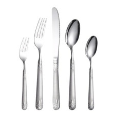 20Piece Stainless Steel Flatware Set Gold and Silver Finish with Steak Knives for 4