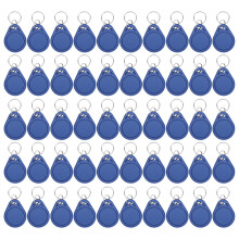 50PCS 13.56MHz RFID Key Fob Tokens Copyable IC UID Card Keychain for Access Control