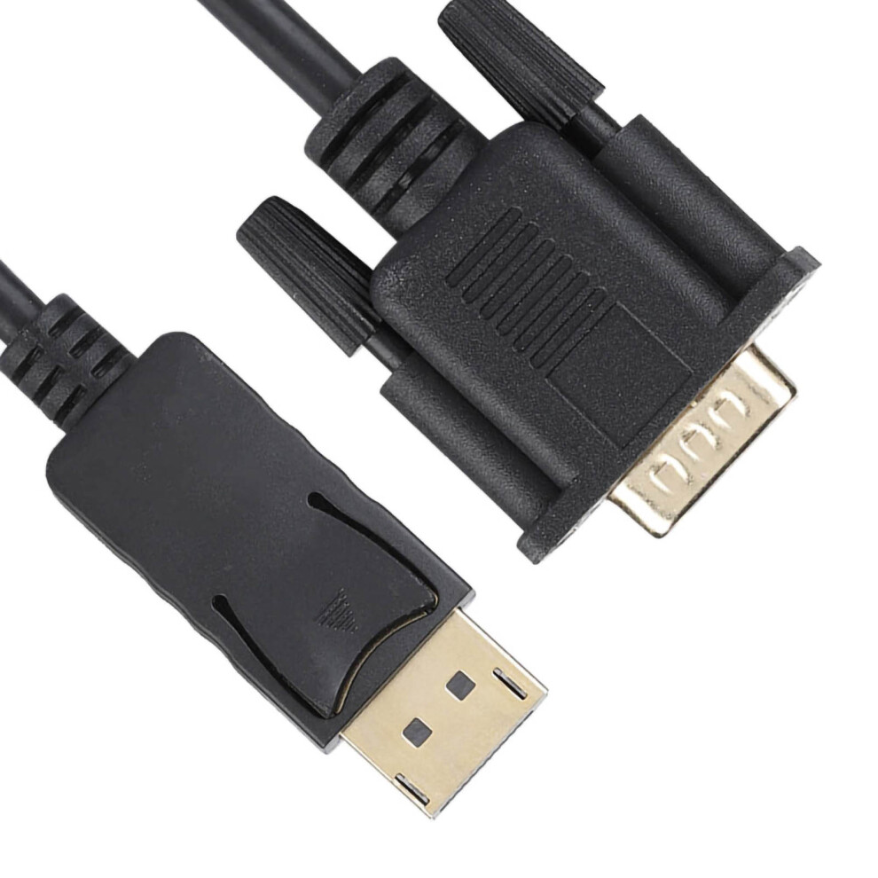Dp To Vga Cable With One Way Connection Plated Contact Full Hd Resolution Compatible With Mini Displayport Thunderbolt For Gaming Streaming Gold 9138057814026