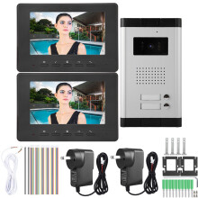 Bedrade videodeurtelefoon, video-intercomsysteem, HD-camerasets, infrarood buitencamera, regenbestendig en nachtzichtmonitor, handsfree