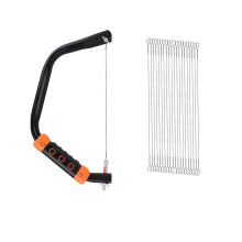 15 Inch Coping Saw with 20 Spiral Blades, 360 Cutting for Wood, Metal, Plastic and Crafts