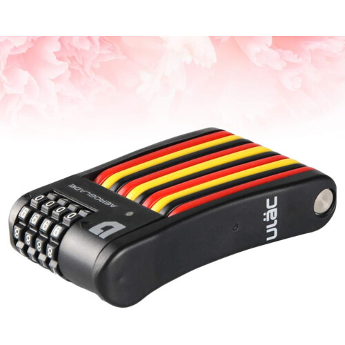 Foldable Bike Lock with Digital Combination Code, Lightweight 300g Security for Scooter and Motorcycle 1