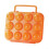 Egg Storage Case Portable 12Egg Capacity ABS Material Orange Color For Camping 1