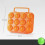 Egg Storage Case Portable 12Egg Capacity ABS Material Orange Color For Camping 3