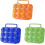 Egg Storage Case Portable 12Egg Capacity ABS Material Orange Color For Camping 4