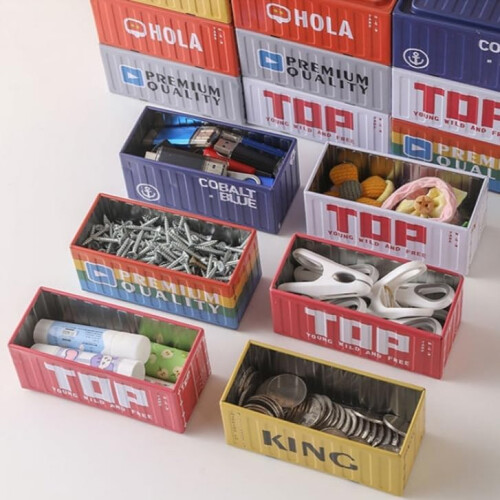 8Pack Mini  Containers with Lids, Colorful Stackable Storage Boxes for Desk Decor and Small Items (11.5x5x5cm) 2