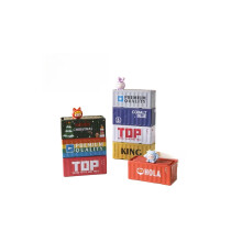 8Pack Mini Containers with Lids, Colorful Stackable Storage Boxes for Desk Decor and Small Items (11.5x5x5cm)