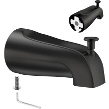 Oil Rubbed Bronze 5 Inch Tub Spout with Diverter for 1/2 Inch Copper Pipe, Easy Install, Leak Proof