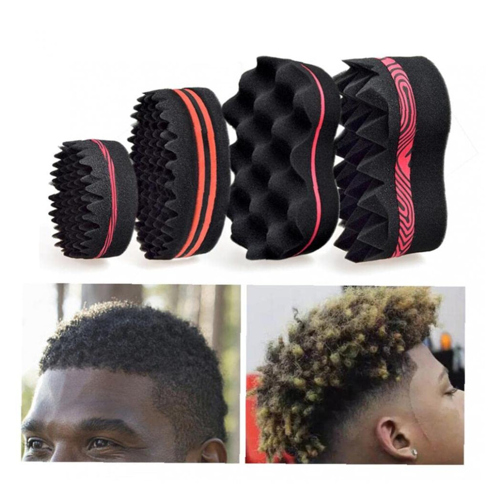 Unisex Hair Twist Sponge Doublesided For Dreads And Afro Coils With Big And Small Holes For Styling