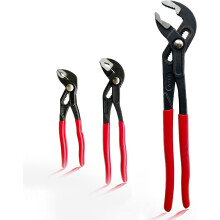 3Piece Adjustable Water Pump Pliers Set, Heavy Duty Groove Joint VJaw Plumbing Tools, 7 10 16 Inch