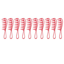 10Pcs Wide Tooth Comb Set for Curly Hair with Ergonomic Handle Grip and Gentle Rounded Teeth
