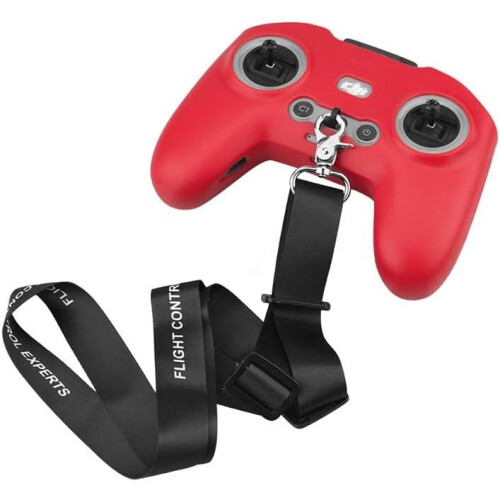 Silicone Case with AntiLoss Lanyard, Scratch Protection Black for DJI FPV and Avata Remote Controller 2