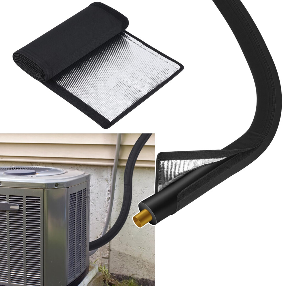 Hvac Pipe Insulation Cover 80X12in 600D Oxford Ac Sleeve Weatherproof Uv Resistant 3Layer 9164114239853