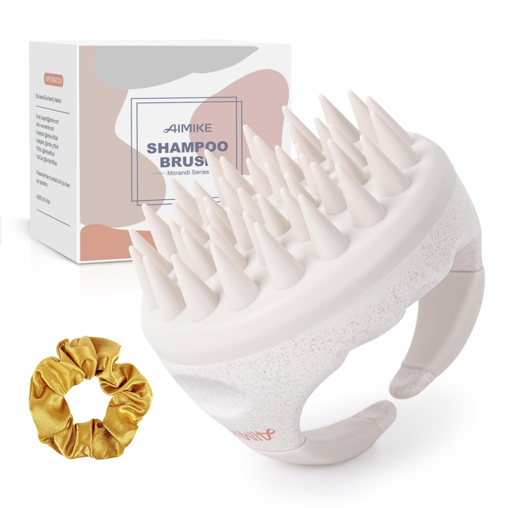 Scalp Massager Silicone Shampoo Brush with Deep Cleaning Bristles for Hair Growth and Thick Hair