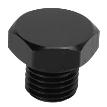 AN4 Tapón de Bloqueo Macho Hexagonal Acero 4000PSI Negro