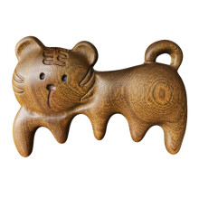 Wide Tooth Wooden Hair Comb for Gentle Scalp Massage, Frizz Reduction and Detangling Wet or Dry Hair