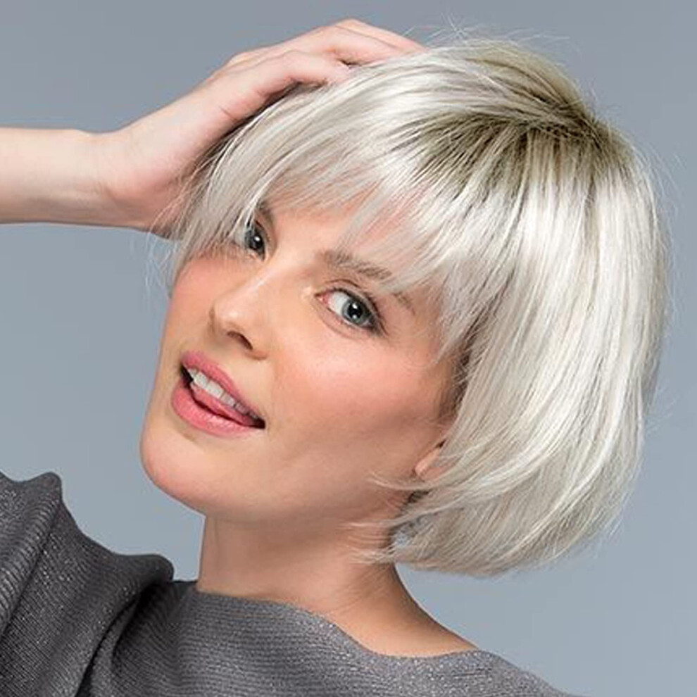 Unisex Short Pixie Wig With Realistic Scalp, Ombre Blonde Synthetic Hair, Heat Resistant For Women
