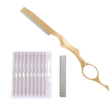 Hair Thinning Razor with 10 Blades and Professional Hair Texturizing Scissors for Salon and Home