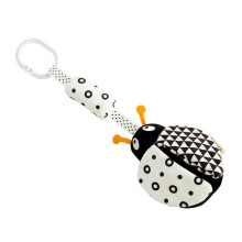 Black and White Baby Stroller Toy Contrast Crib Mobile with Clip Hook for Newborn Visual Development