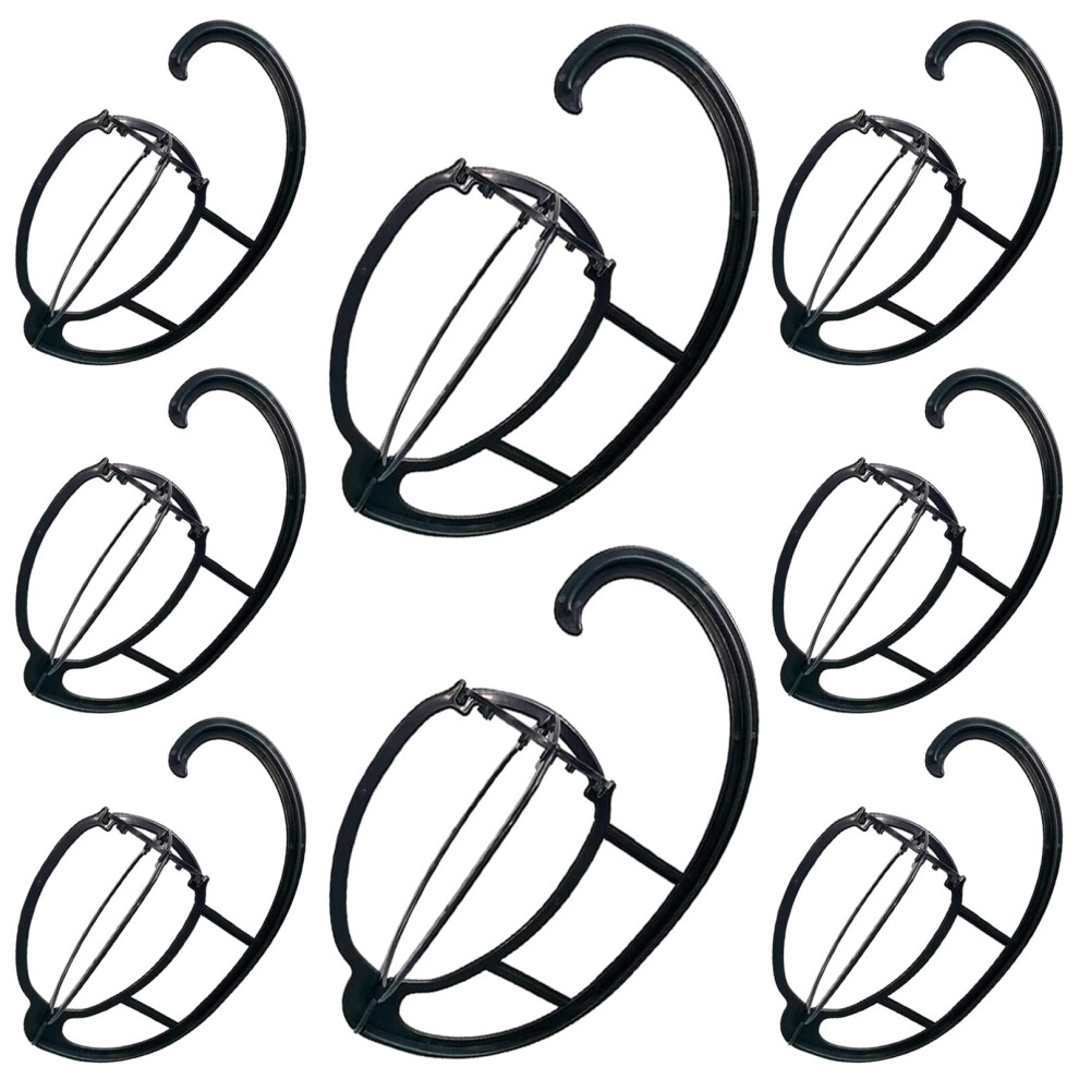 Unisex Hanging Wig Stand Holder And Hanger For Multiple Wigs Storage, Spacesaving Vertical Organizer (8 Pack)