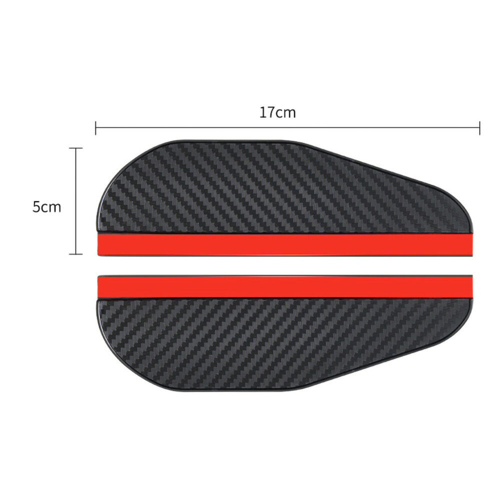 Universal Rearview Mirror Rain Eyebrow Waterproof Carbon Fiber Style 170X50mm 3401382308642