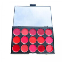 15 Colors Lip Palette with Smooth Blendable Shades for Professional Bridal and Travel Makeup