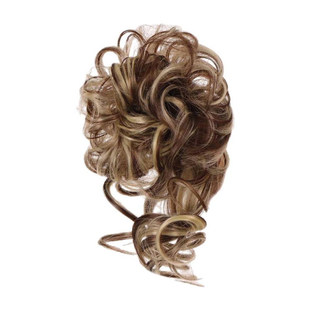Unisex Messy Hair Bun Chignon Hairpiece With Instant Volume Boost, Heatresistant Curly Bun Extension For Women