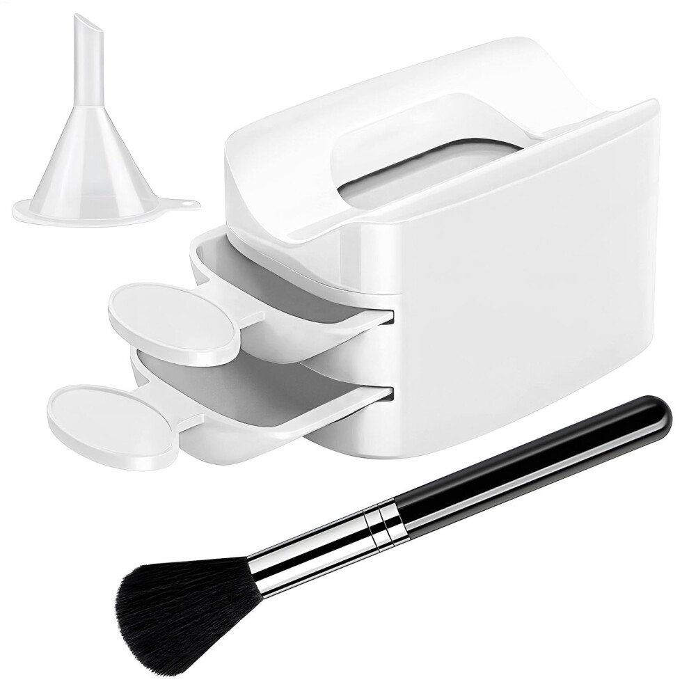 Dip Powder Nail Tray Double Layer with Funnel for Precise Application and Powder Recycling