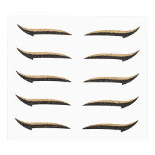 5 Pairs Glitter Eyeliner Stickers Smudgeproof Long Wear Self Adhesive Strips for Party Makeup