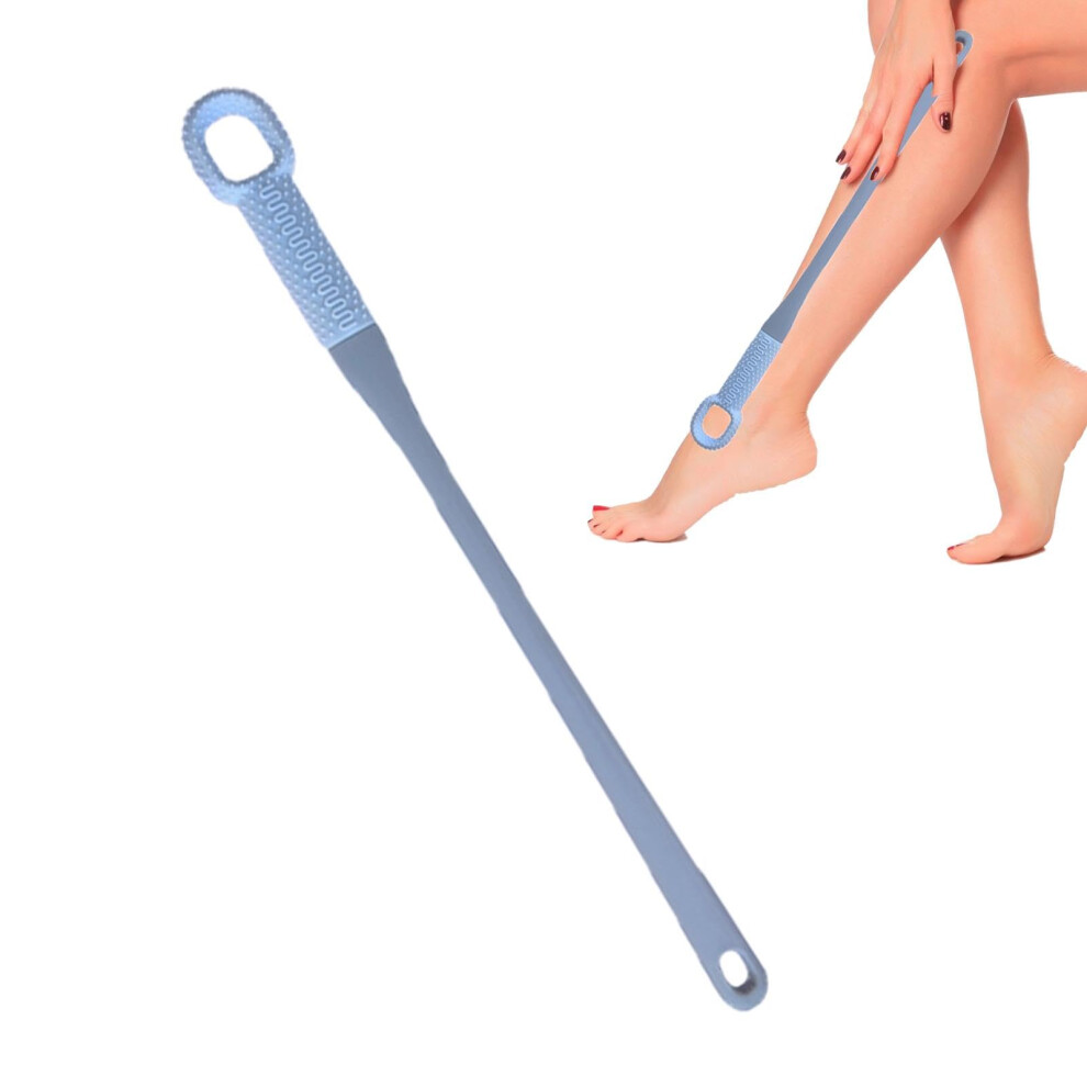 Foot Scrubber with Long Handle Silicone Bristles for Deep Cleaning and Gentle Foot Massage in Shower