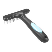 Dog Grooming Brush with Ergonomic NonSlip Grip, Long Tooth Dematting Comb for Dogs and Cats